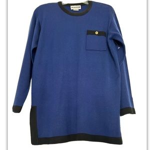 🎅🏻 VINTAGE JOAN LESLIE DESIGN TUNIC SWEATER HONG KONG MEDIUM GREAT WITH LEGGINGS